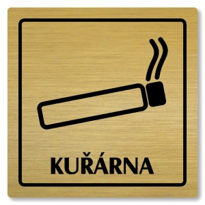 Kuřárna, 118x118mm, zlatá, Arizona